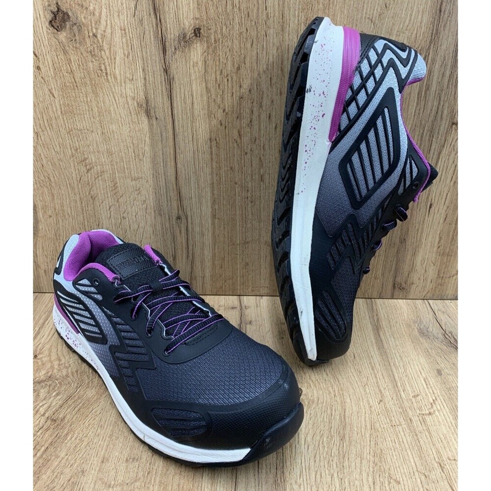 Brahma Work Shoes Maddox Sneaker Composite Toe Safety Women’s 11 Black Gray Pink